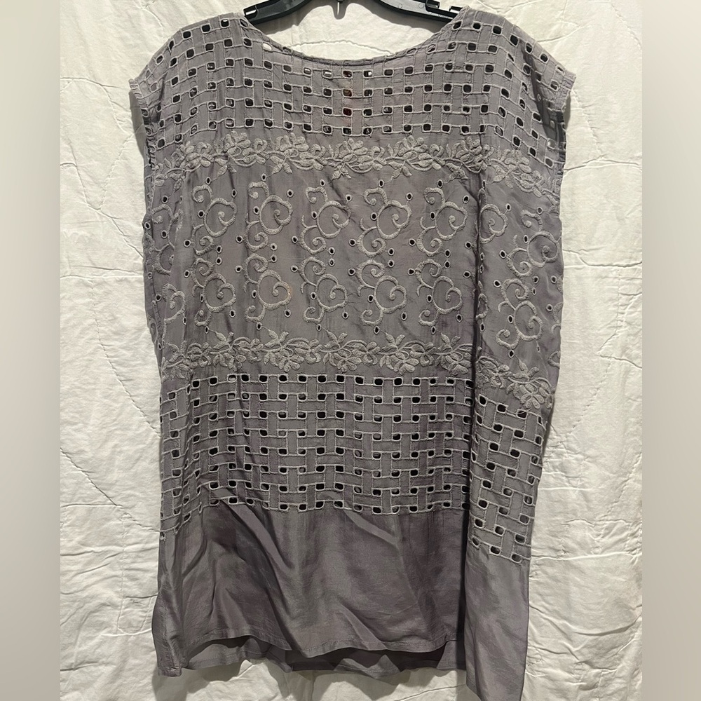 Johnny Was Gray Tunic Sz:M